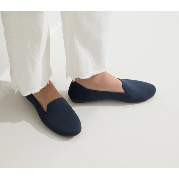 Rothy’s The Loafer Slip On Flat Navy Like New Size 7.5 - Picture 1 of 11